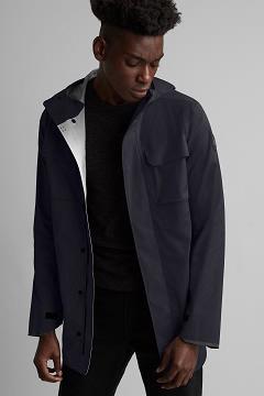 Chamarras Canada Goose Hombre México - Wascana Chubasquero Black Label Azul Marino JL5208317